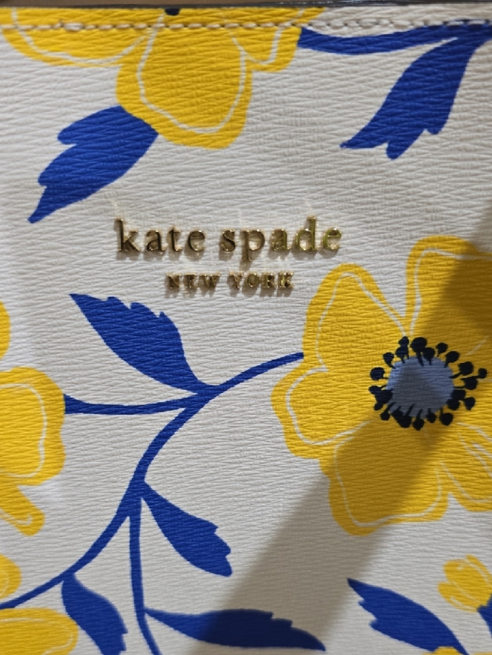 NWOT-Kate Spade Bleeker Sunshine Tote with Blue Pouch - Picture 10 of 14